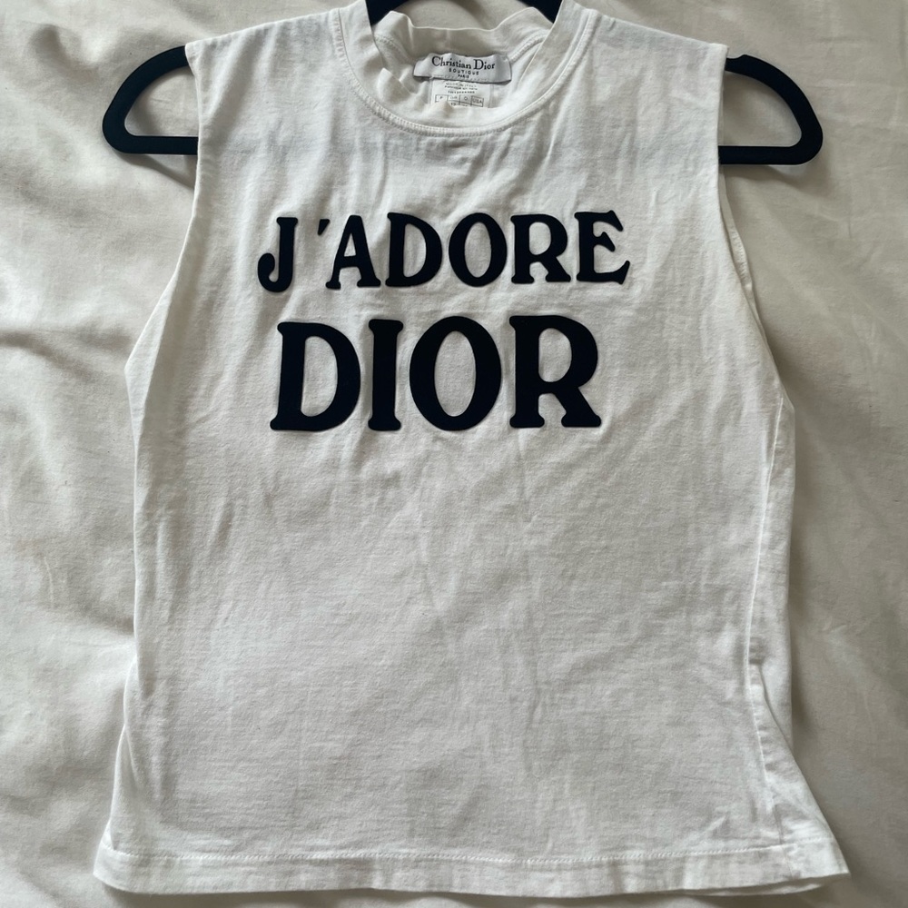 SOLD!!!! Christian Dior Vintage Iconic J'adore Dior Tank - Womens US Size 8